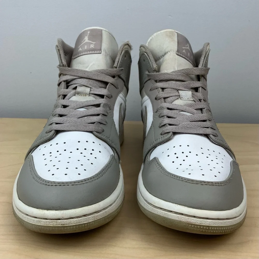Nike Air Jordan Retro 1 Mid Men’s Size 8.0 College Gray Basketball Shoes Beaters - Picture 5 of 15